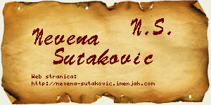 Nevena Šutaković vizit kartica